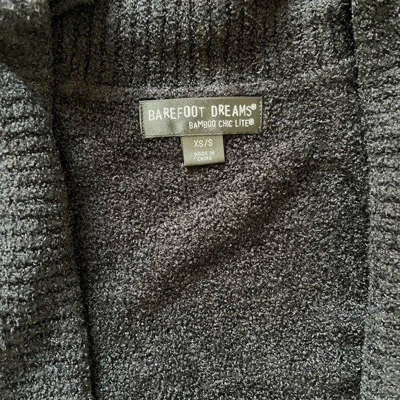 Barefoot Dreams CozyChic Lite Black Circle Cardigan Size XS S - Picture 5 of 6